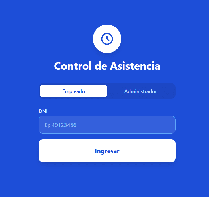 Geofenced Attendance — HR Control System Screenshot 1
